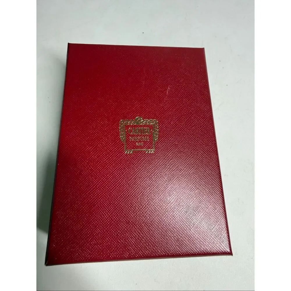 CARTIER Red Gift Box w/ Collar – “PARFUMS Paris” – Textured  7 x 8 x 4 Authentic